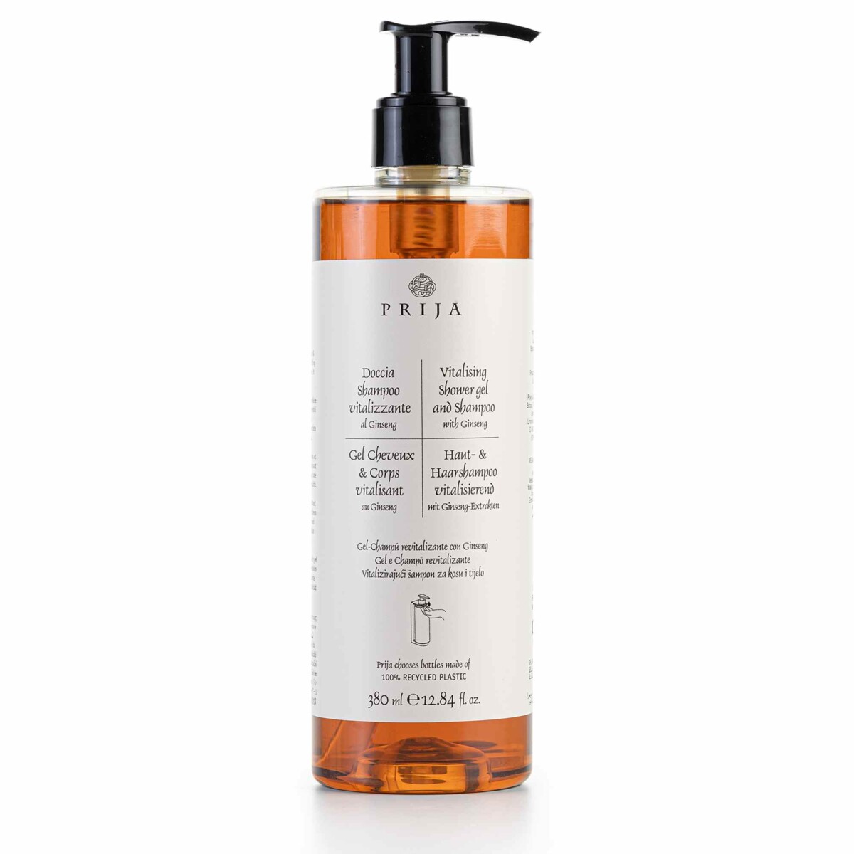 Kozmetika PRIJA gel-šampon za telo in lase 380ml pump